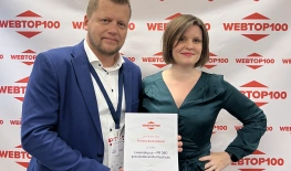 Tým projektu komunikace Lesensky.cz s oceněním za 3. místo na WebTop100