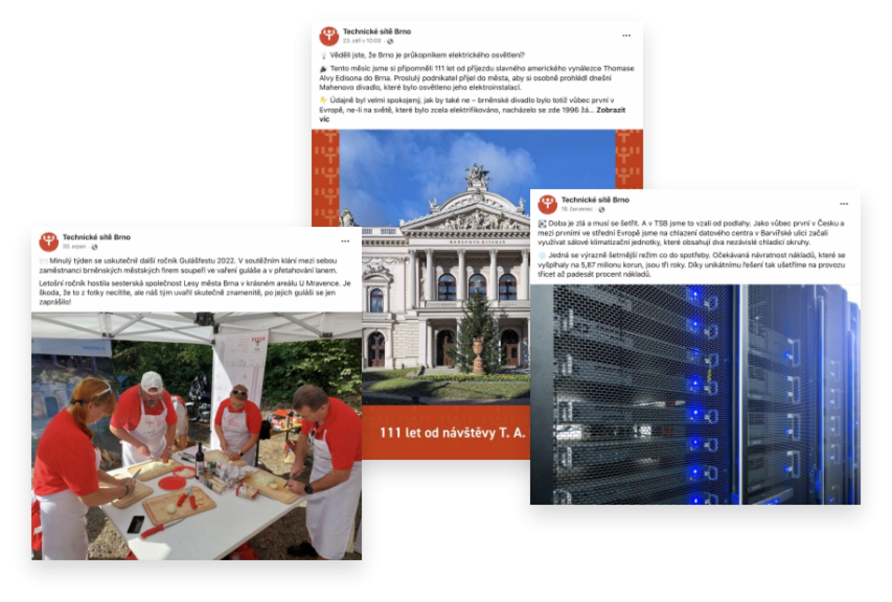 Technické sítě Brno social media examples