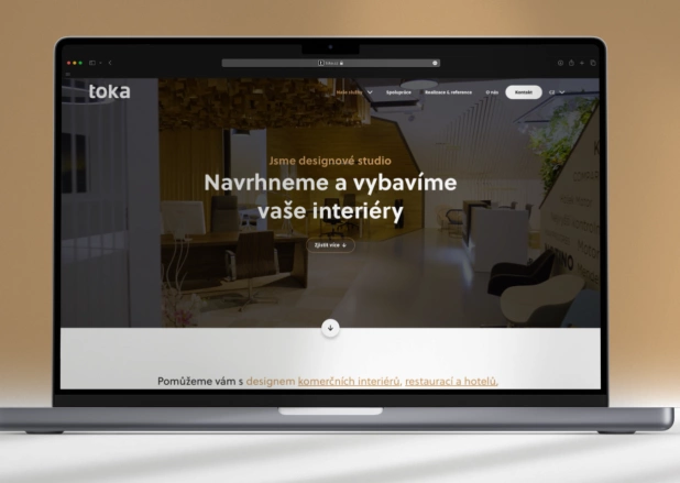 Ukázka nových webových stránek na Wordpressu - projekt TOKA