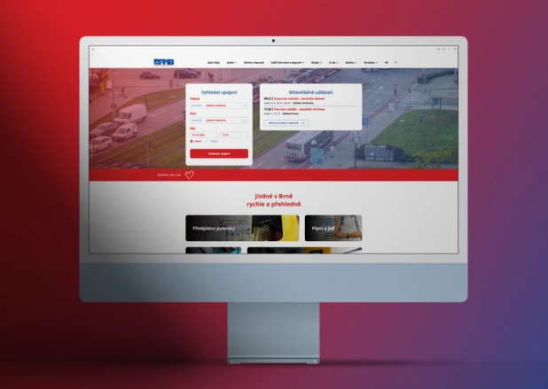 Ukázka webu DPMB od Lesensky.cz | Nominace WEBTOP100