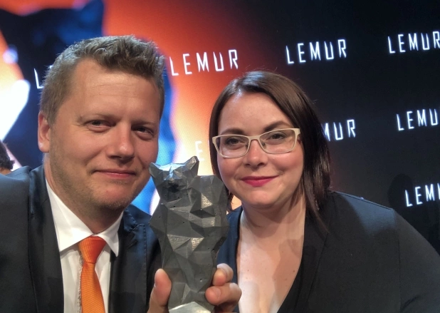 Lemur Lesensky.cz přebírá cenu