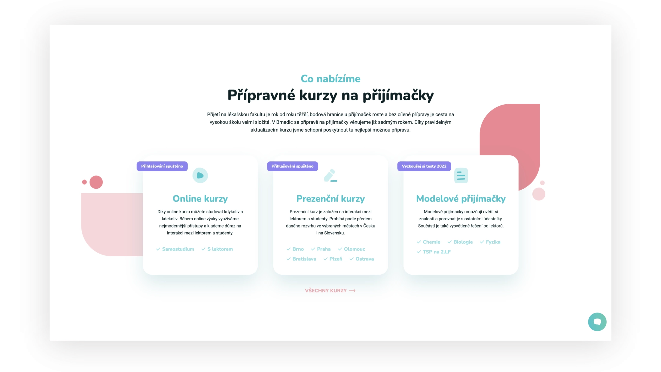 Ukázka webu Bmedic