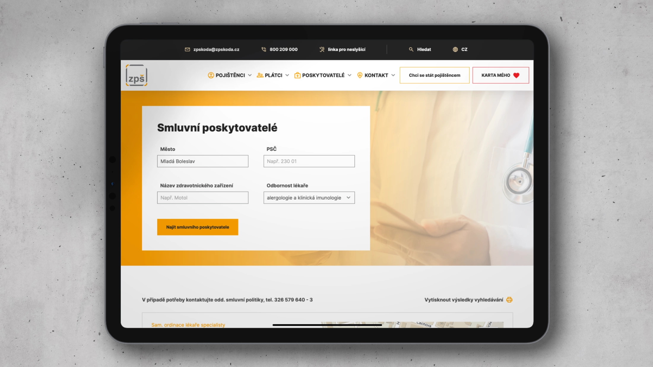 Website of ZPS demonstration 3