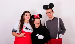 Mickey, Minnie a Harley Queen