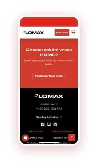 LOMAX mobile screen