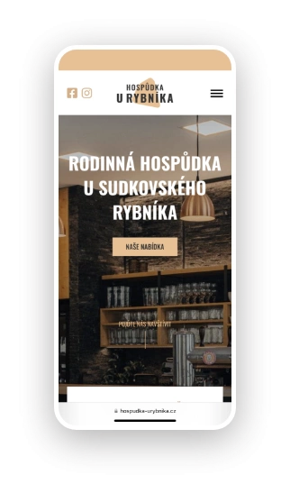 Webové stránky uázka branding restaurace