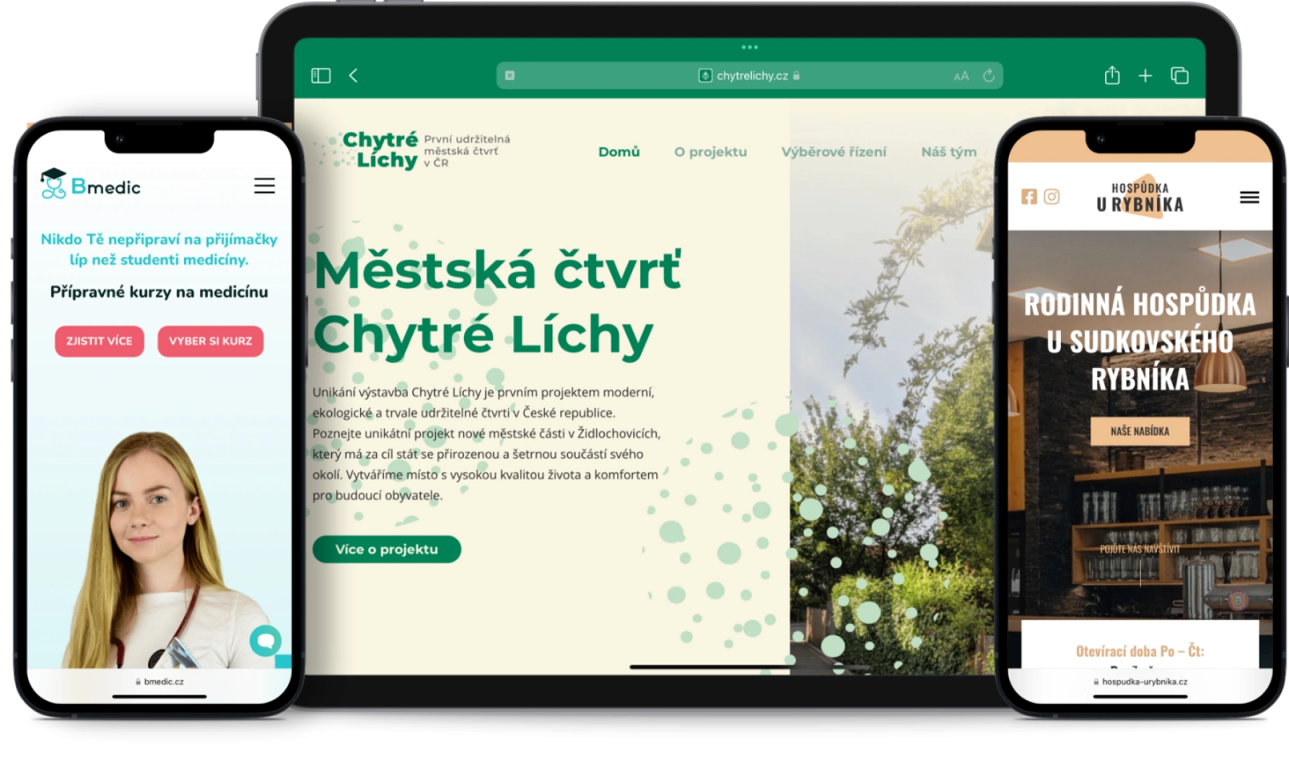 LESENSKY.CZ ukázka responzivního designu