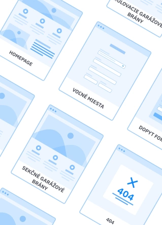 Landing page ukátka struktury a wireframe